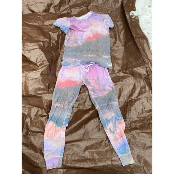LIMITED EDITION Roots Tie Dye Hoodie Sweatpants Set - RARE Pastel Outdoor Scene - Picture 3 of 7